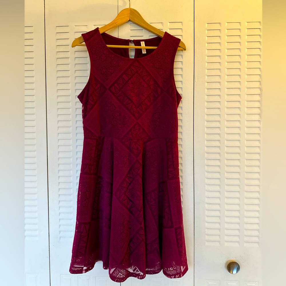 Xhilaration Burgundy Sleeveless Dress (L)